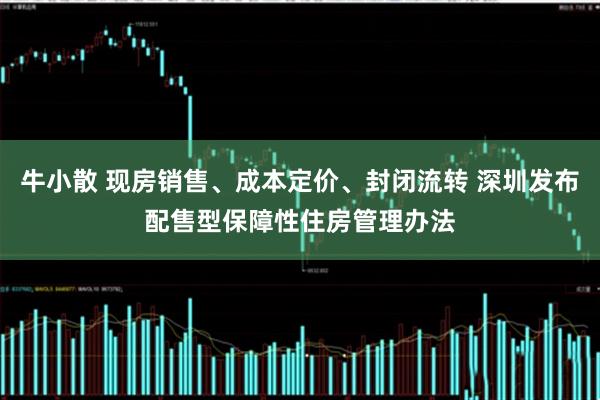 牛小散 现房销售、成本定价、封闭流转 深圳发布配售型保障性住房管理办法