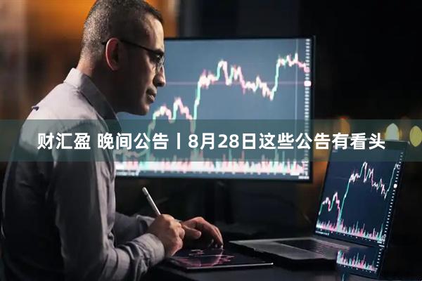 财汇盈 晚间公告丨8月28日这些公告有看头