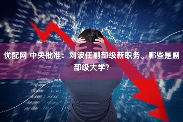 优配网 中央批准:刘波任副部级新职务。哪些是副部级大学?