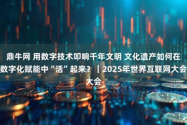 鼎牛网 用数字技术叩响千年文明 文化遗产如何在数字化赋能中“活”起来？｜2025年世界互联网大会
