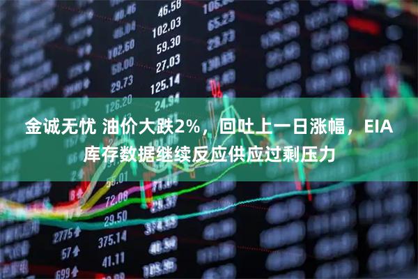 金诚无忧 油价大跌2%,回吐上一日涨幅,EIA库存数据继续反应供应过剩压力